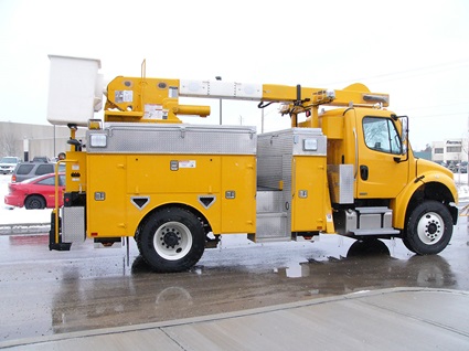 Terex SC42 bucket truck in parking lot