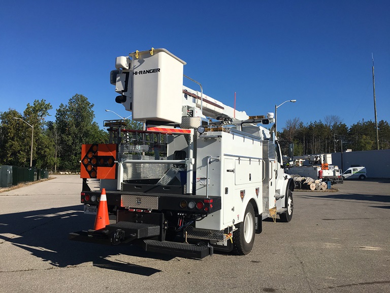 Terex SC45 bucket truck parked