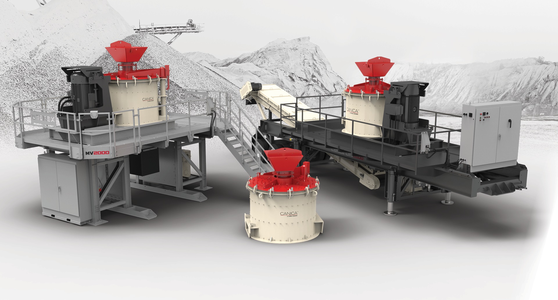Terex Canica modular, portable and static vertical shaft impactors