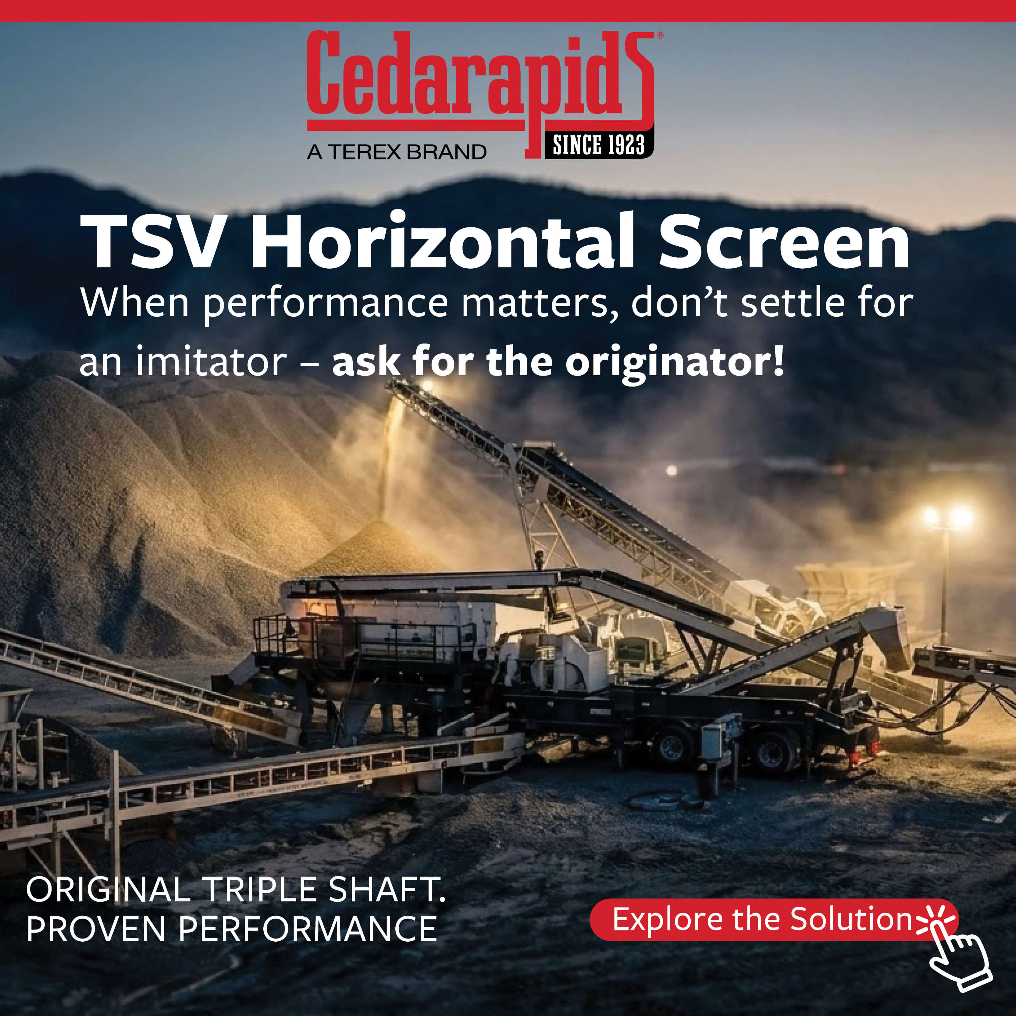 Cedarapids TSV Series Triple Shaft Horizontal Screen 1