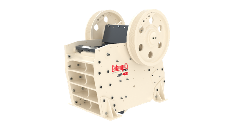 Cedarapids JW42 Jaw Crusher Left Side Angle Render