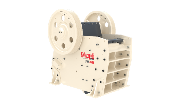 Cedarapids JW42 Jaw Crusher Right Side Angle Render