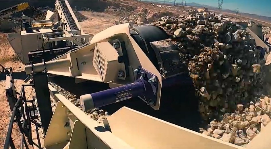 Crushed Rock On Conveyor Belt
