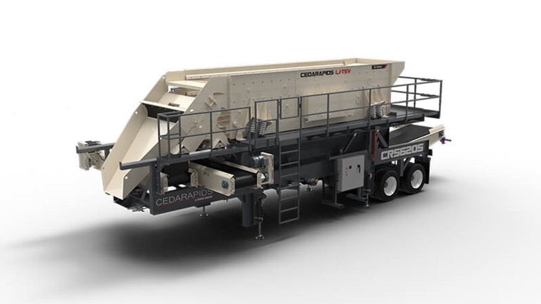 CRS620S sloped screen plant shown with 0 degree slope