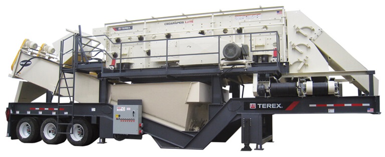 Cedarapids TXW620HT Wash Plant Photo featuring Triple Shaft Horizontal Screen