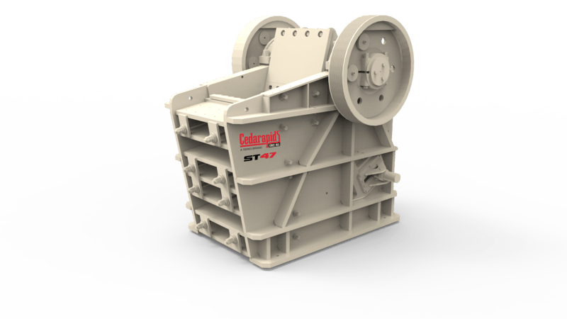 Cedarapids ST47 static jaw crusher