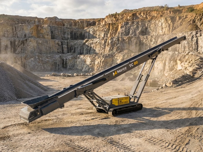 Marco Stacker Conveyor Working In Quarry