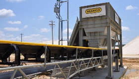Marco Hopper Ready to Feed a Static Conveyor