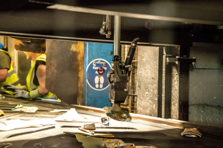 Waste Sorting Robot Working In Grundon
